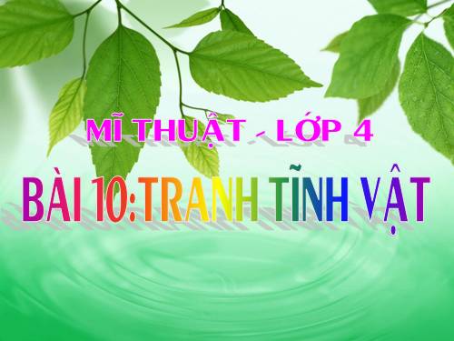 Bài 18. Tĩnh vật lọ và quả