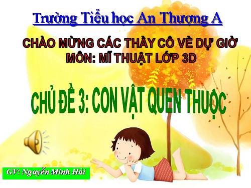 Chủ đề con vật quen thuộc