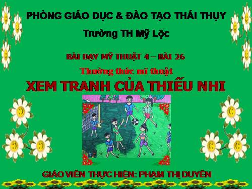 Bài 26. Xem tranh của thiếu nhi