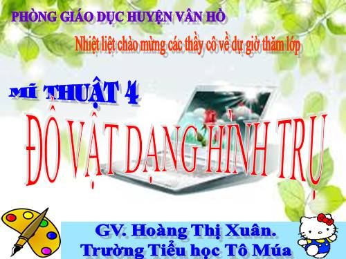 Bài 10. Đồ vật có dạng hình trụ