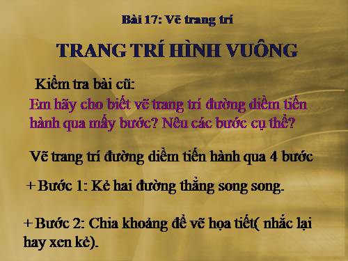 Bài 17. Trang trí hình vuông