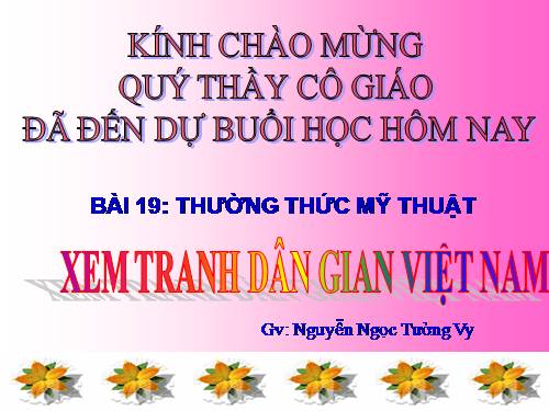 Bài 19. Xem tranh dân gian Việt Nam