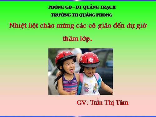 Bài 29. Đề tài An toàn giao thông