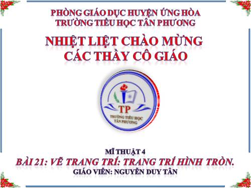 Bài 21. Trang trí hình tròn