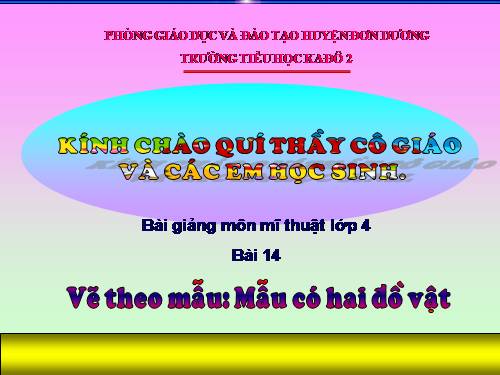 Bài 14. Mẫu có hai đồ vật