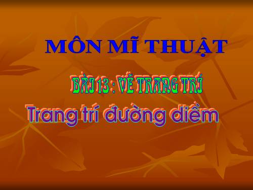 Bài 13. Trang trí đường diềm