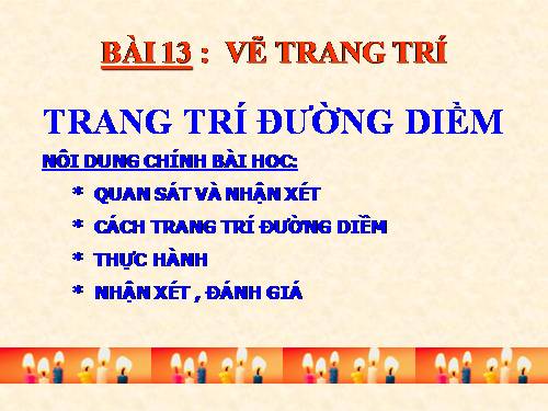 Bài 13. Trang trí đường diềm