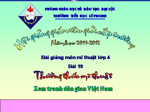 Bài 19. Xem tranh dân gian Việt Nam