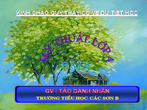 Bài 7. Đề tài Phong cảnh quê hương