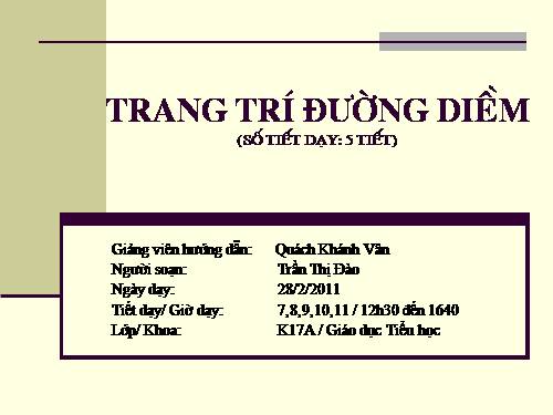 Bài 13. Trang trí đường diềm