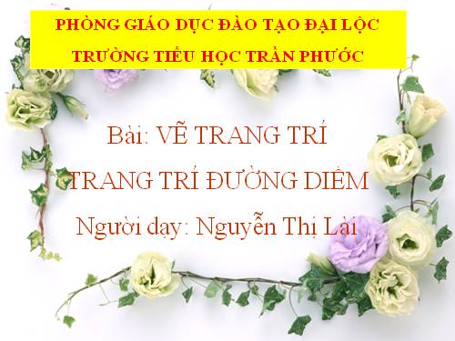 Bài 13. Trang trí đường diềm