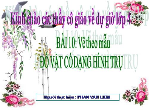 Bài 10. Đồ vật có dạng hình trụ