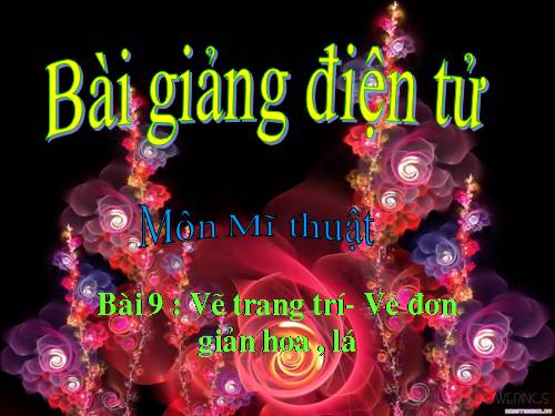 Bài 9. Vẽ đơn giản hoa, lá