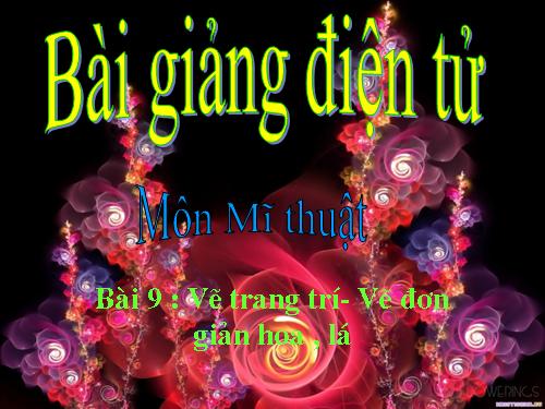 Bài 9. Vẽ đơn giản hoa, lá