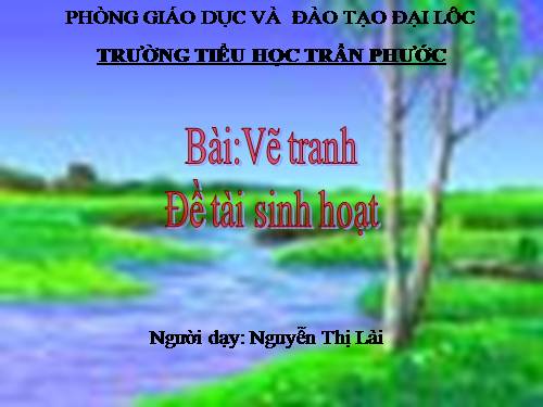 Bài 12. Đề tài Sinh hoạt