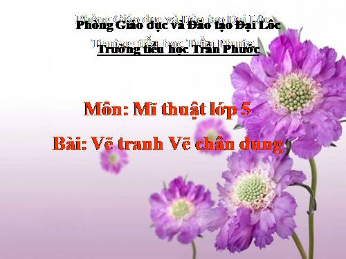 Bài 15. Vẽ chân dung