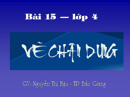 Bài 15. Vẽ chân dung