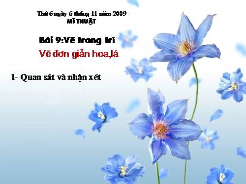 Bài 9. Vẽ đơn giản hoa, lá