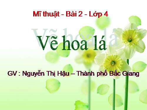 Bài 2. Vẽ hoa, lá