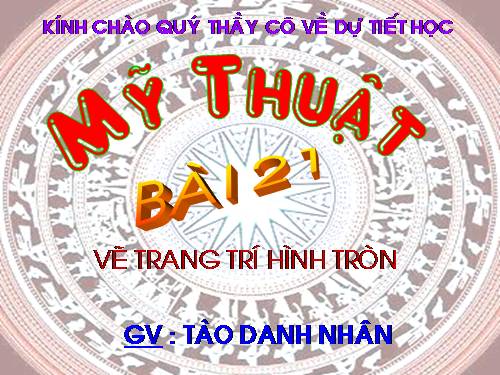 Bài 21. Trang trí hình tròn