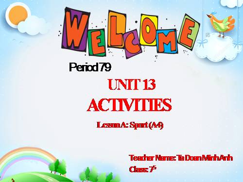 Unit 13. Activities