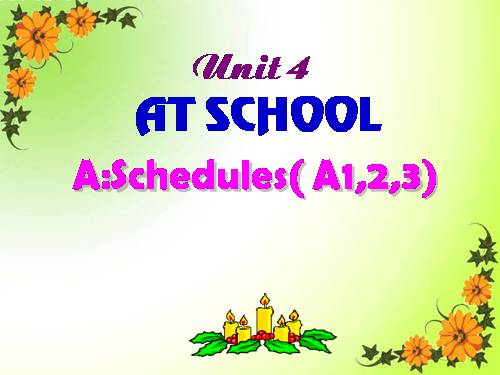 Unit 4. At school