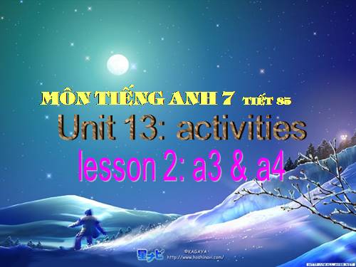 Unit 13. Activities