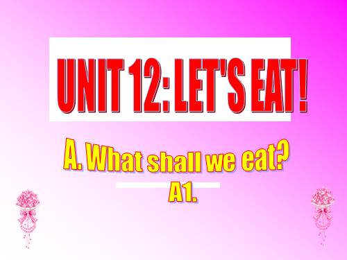 Unit 12. Let s eat