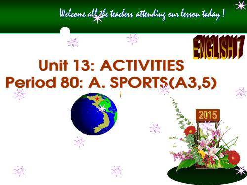 Unit 13. Activities