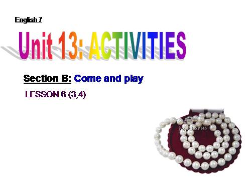 Unit 13. Activities