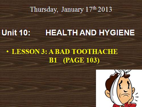 Unit 10. Health and hygiene