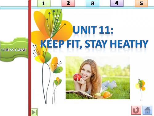 Unit 11. Keep fit, stay healthy