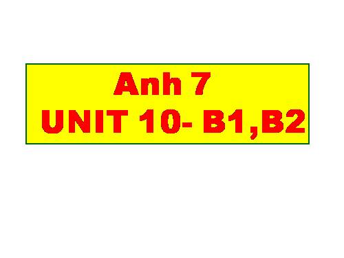 Unit 10. Health and hygiene