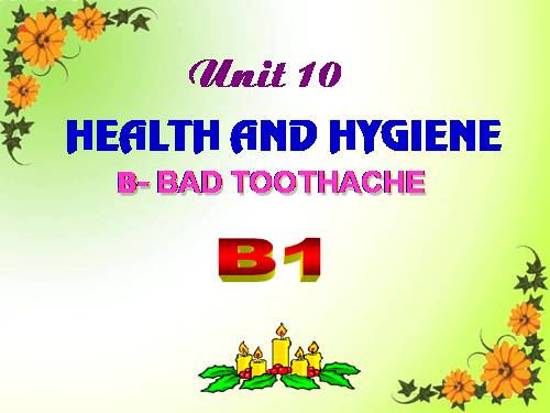 Unit 10. Health and hygiene