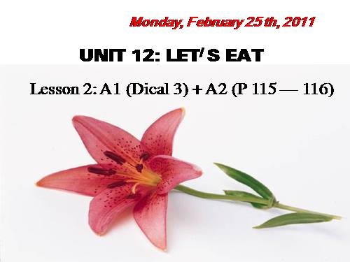 Unit 12. Let s eat