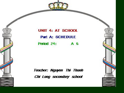 Unit 4. At school