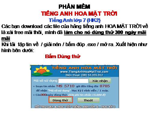 Tiếng Anh lớp 7 (HK2)