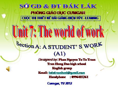 Unit 7. The world of work