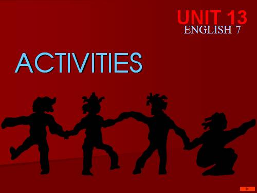 Unit 13. Activities