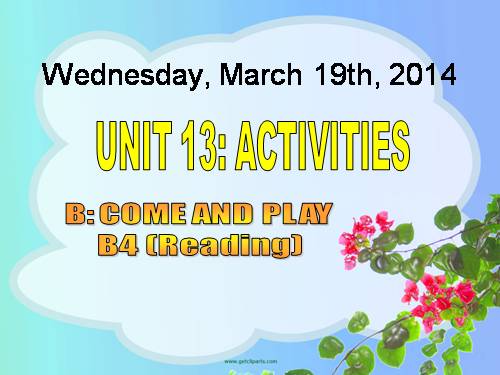 Unit 13. Activities