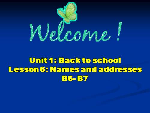 Unit 1. Back to school