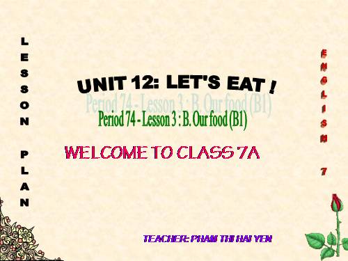 Unit 12. Let s eat