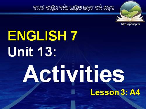 Unit 13. Activities