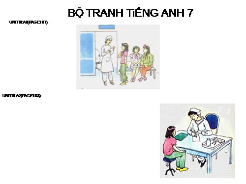 BỘ TRANH TiẾNG ANH 7 - UNIT11