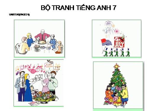 BỘ TRANH TiẾNG ANH 7 - UNIT 7