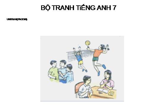 BỘ TRANH TiẾNG ANH 7 - UNIT 6