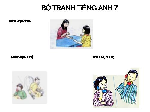 BỘ TRANH TiẾNG ANH 7 - UNIT 2