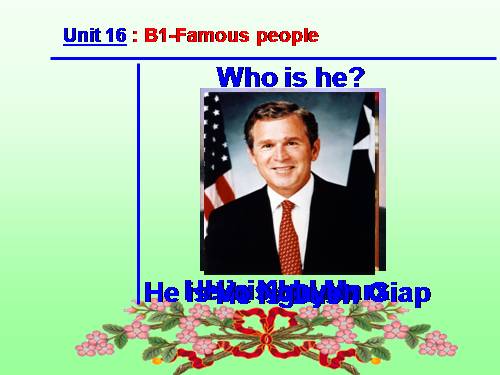 Unit 16. People and places