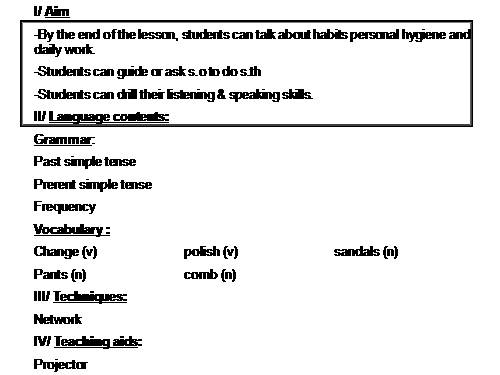 Unit 10. Health and hygiene