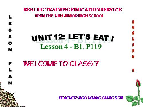 Unit 12. Let s eat